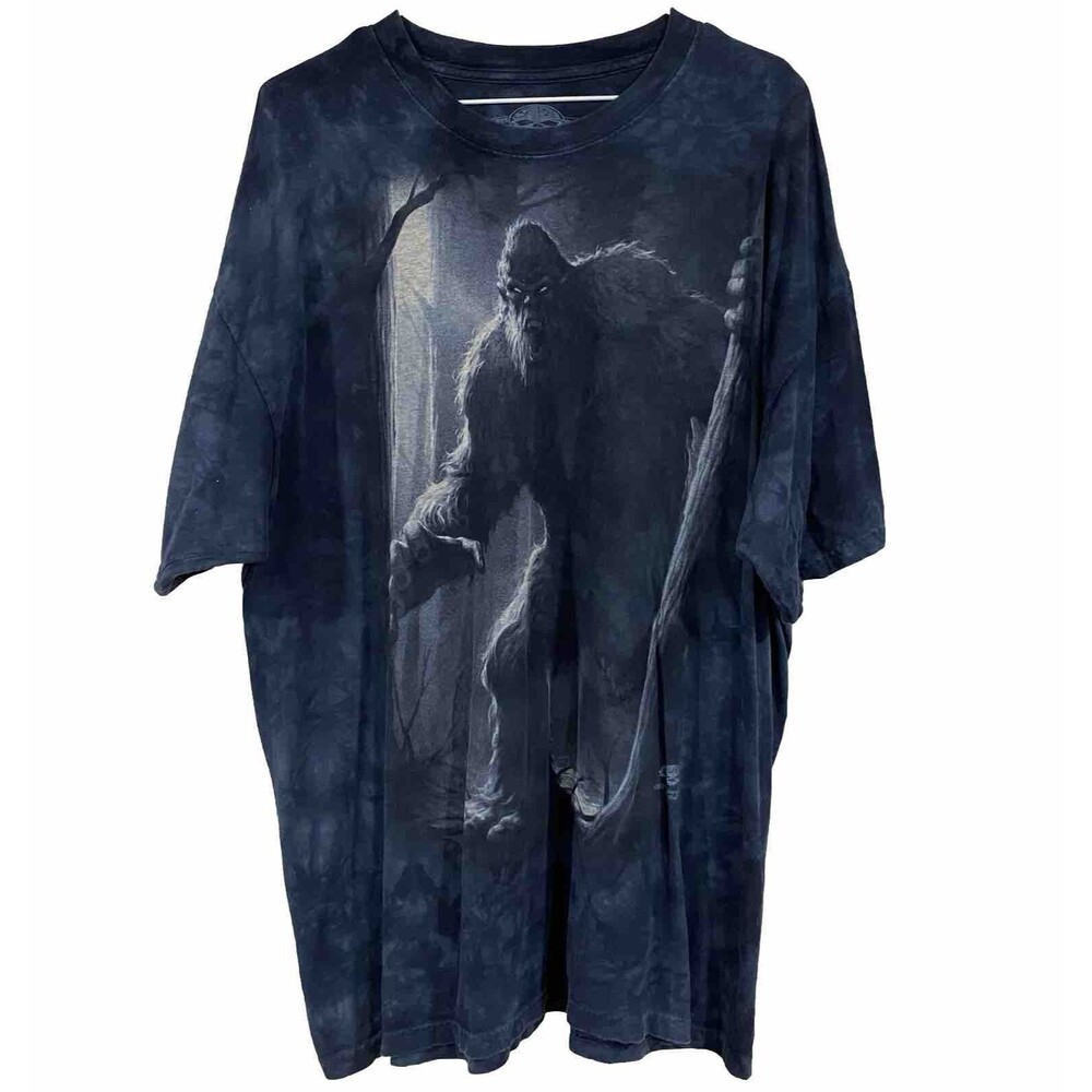 Skull Bone Bigfoot Sasquatch T Shirt Mens Size 2XL Blue